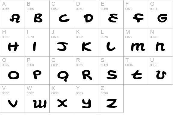 Magic Beans Expanded uppercase A-Z preview