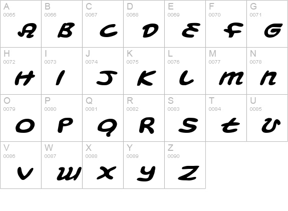 Magic Beans Expanded Italic uppercase A-Z preview