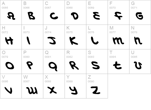 Magic Beans Leftalic uppercase A-Z preview