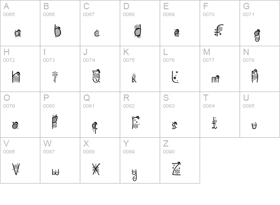 Magic Christmas uppercase A-Z preview