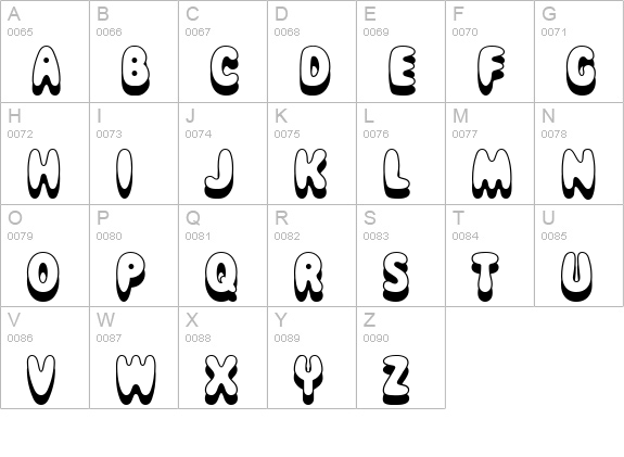 Magical Mystery Tour Outline Shadow uppercase A-Z preview