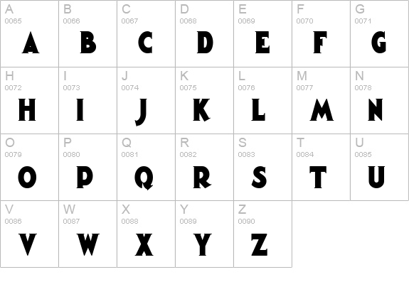 MagicLantern ExtraBold uppercase A-Z preview