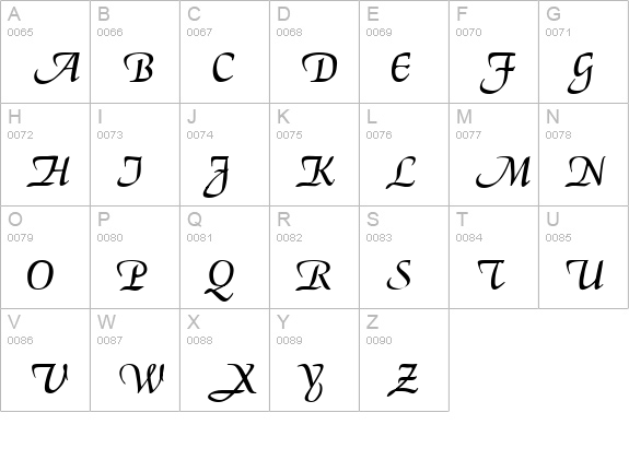 Magik uppercase A-Z preview