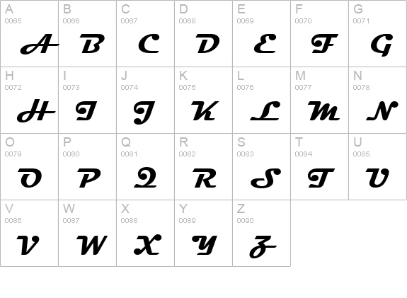Magneto Bold uppercase A-Z preview