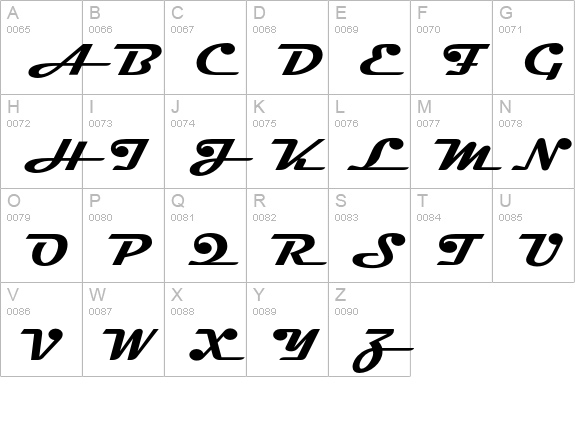 Magneto-BoldExtended uppercase A-Z preview