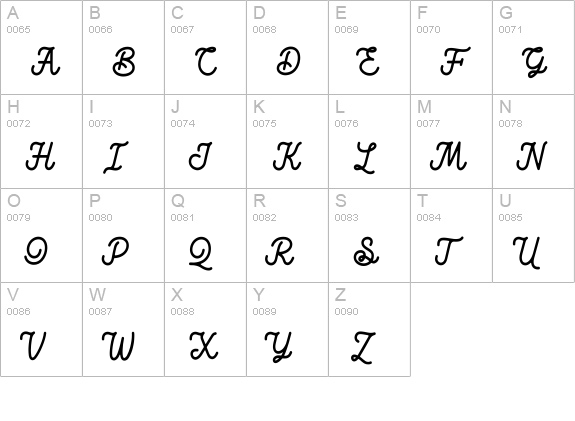 Magnolia Grande With Include Icons uppercase A-Z preview