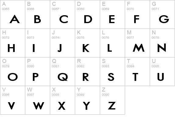 Magnus uppercase A-Z preview