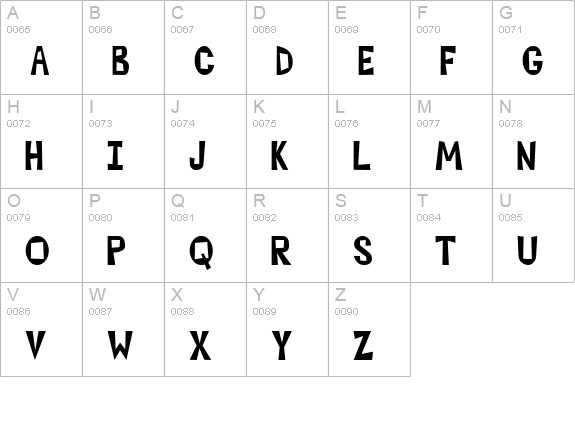 MagooCondensed Normal uppercase A-Z preview