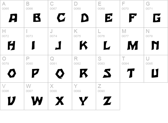 Mahagoni uppercase A-Z preview