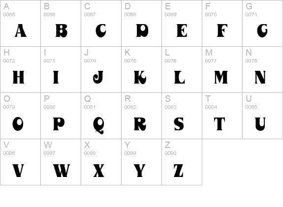 Mahaney Regular uppercase A-Z preview