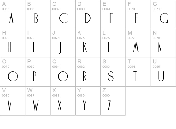 Maharlika uppercase A-Z preview