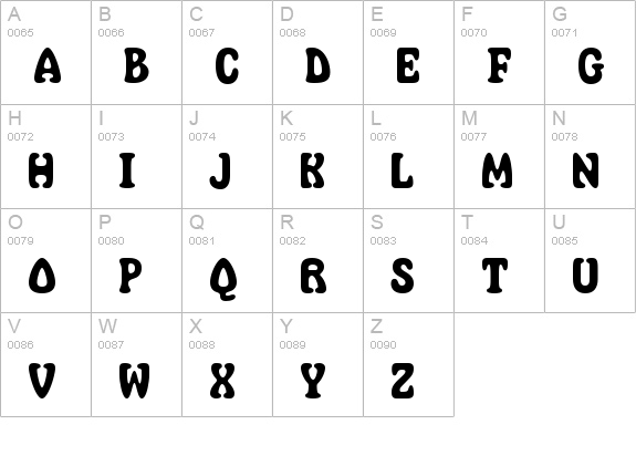 Mahavishnu uppercase A-Z preview