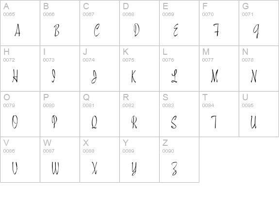 MaidstoneScript uppercase A-Z preview