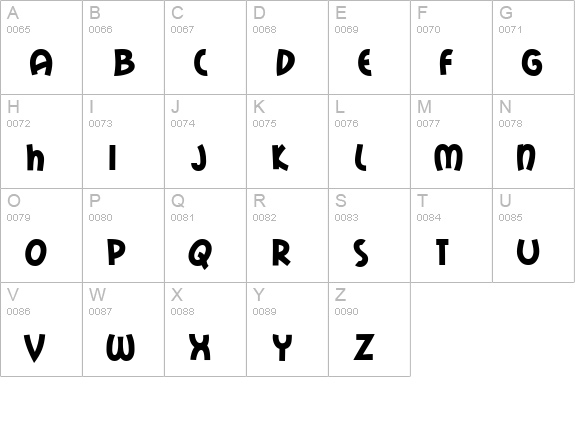 Mail Ray Stuff uppercase A-Z preview