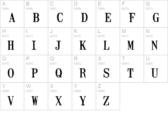 Mailart Rubberstamp uppercase A-Z preview