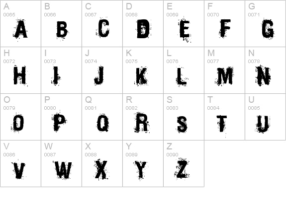 Mainpar uppercase A-Z preview