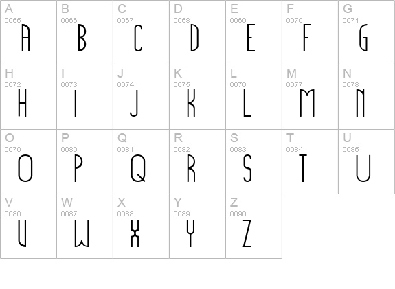 mainstreet uppercase A-Z preview