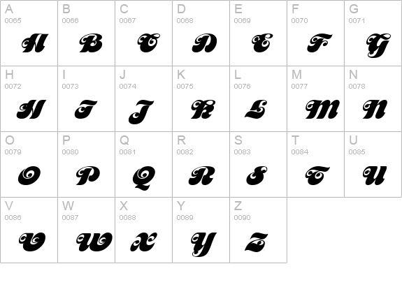 Maitre-d Regular uppercase A-Z preview