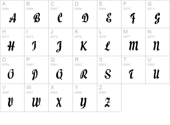 Maize Regular uppercase A-Z preview
