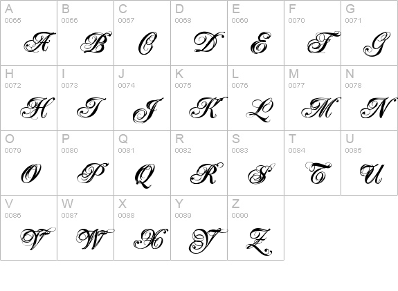 Majestic X uppercase A-Z preview