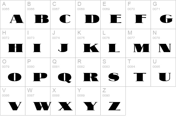 Makar Display SSi uppercase A-Z preview