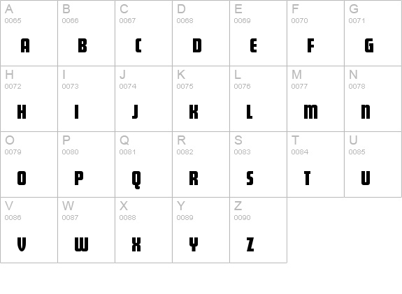 Makimango uppercase A-Z preview