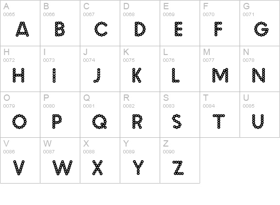 Malache Crunch uppercase A-Z preview