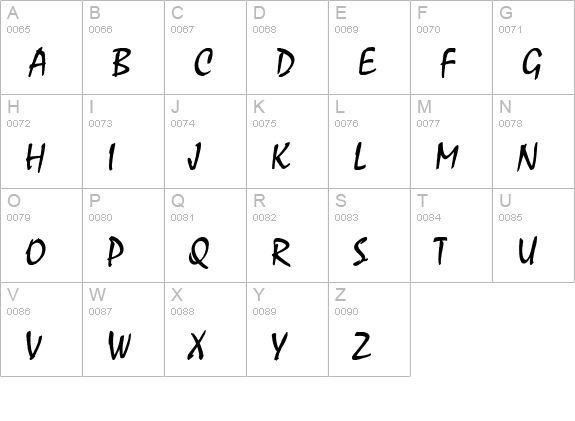 Malaga-Regular uppercase A-Z preview