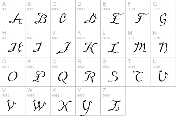 Malagua Demo uppercase A-Z preview
