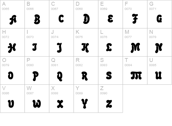 Malahit Bold uppercase A-Z preview