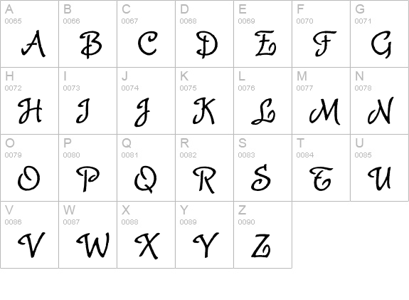 Malambo OT uppercase A-Z preview