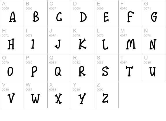 Malarky
 uppercase A-Z preview