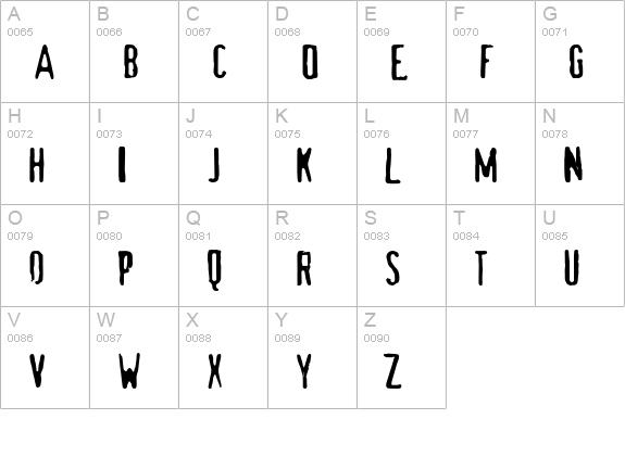 Maldita uppercase A-Z preview