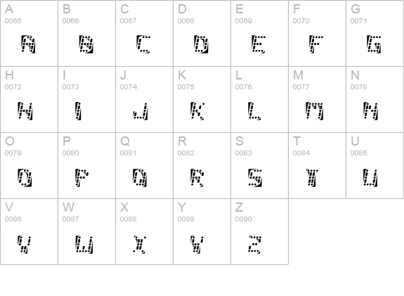 malfunction uppercase A-Z preview