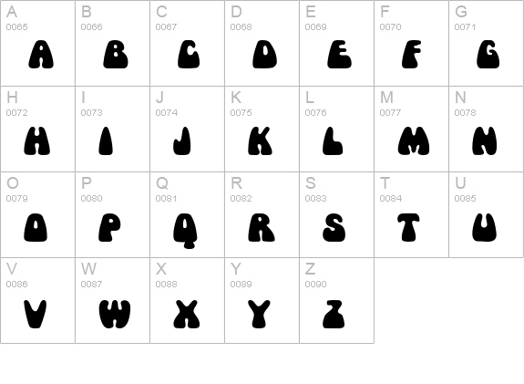 Mama MF uppercase A-Z preview