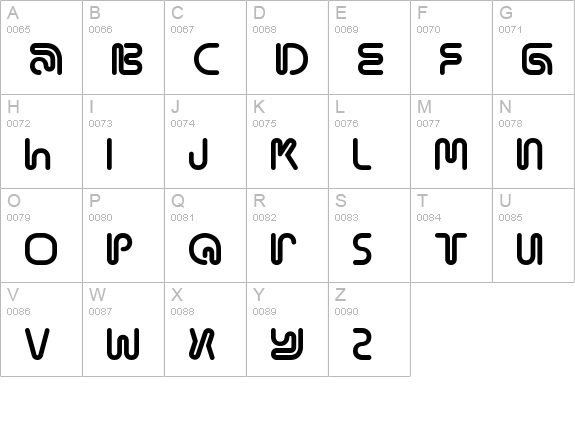 MamaRound uppercase A-Z preview