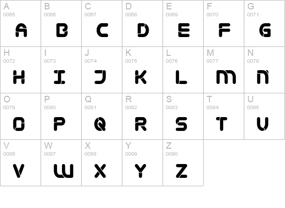 Mametosca 026 uppercase A-Z preview