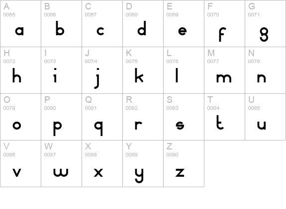 MammaGamma uppercase A-Z preview
