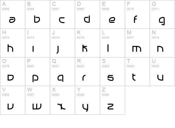 MANABU_ uppercase A-Z preview