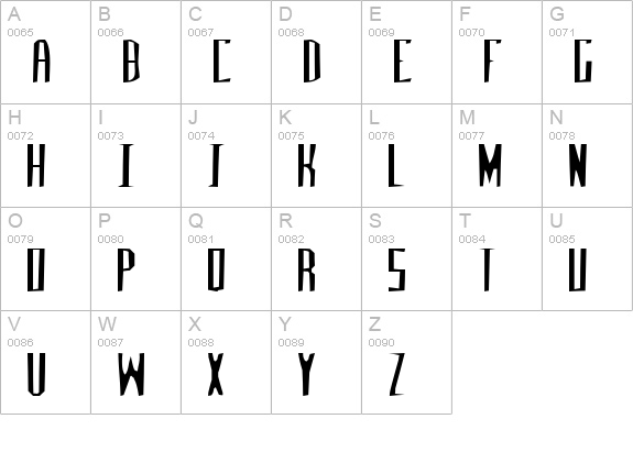 Mandible Mama uppercase A-Z preview