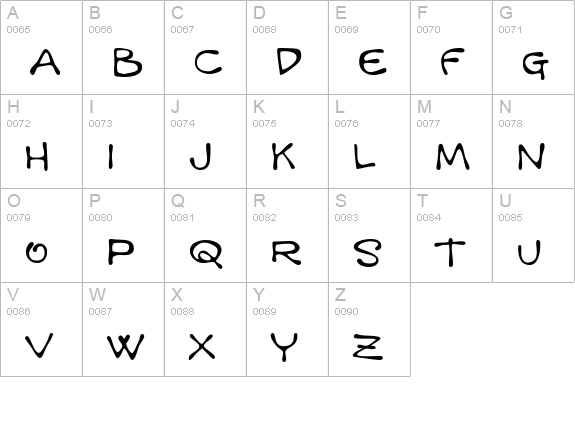 Mandingo BTN uppercase A-Z preview