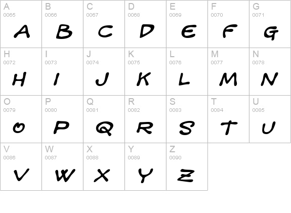 Mandingo BTN BoldOblique uppercase A-Z preview