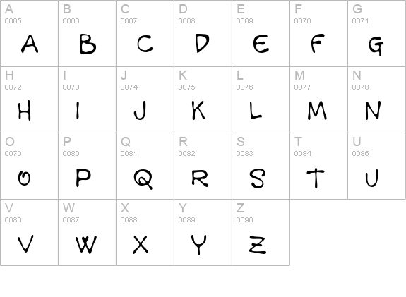 Mandingo BTN Cond uppercase A-Z preview