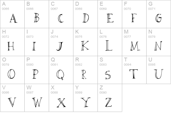 MANESCA uppercase A-Z preview