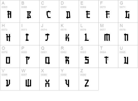 Manga Normal uppercase A-Z preview
