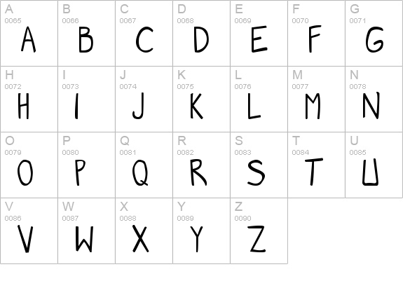 Manga Speak uppercase A-Z preview