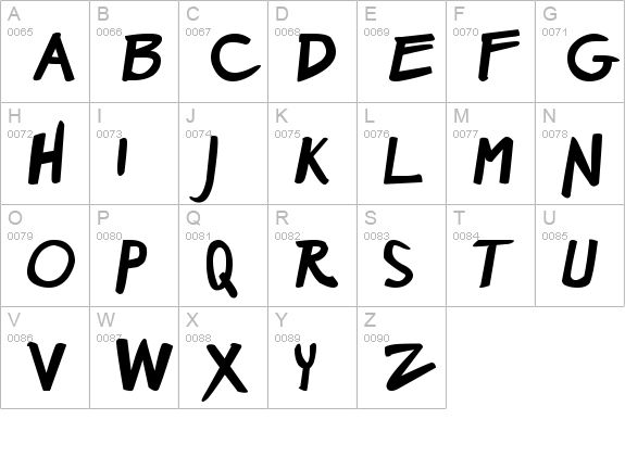 Manga Speak Bold uppercase A-Z preview