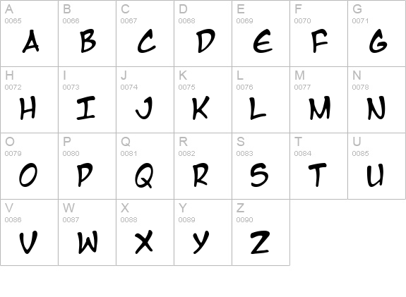 Manga Temple uppercase A-Z preview