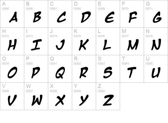 Manga Temple Bold uppercase A-Z preview