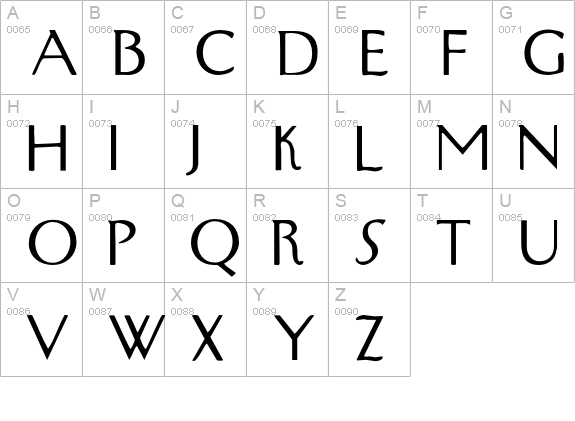 Manhattan uppercase A-Z preview